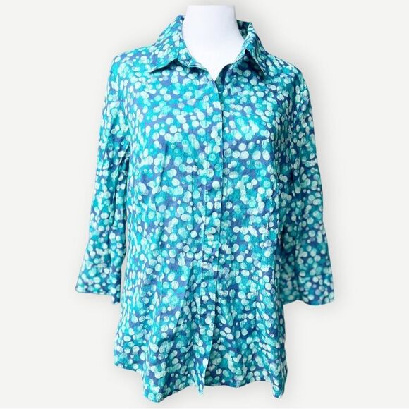 Coldwater Creek No Iron Casual Button Up Collared Shirt. Medium. 10-12. 10. 12. - Picture 1 of 9